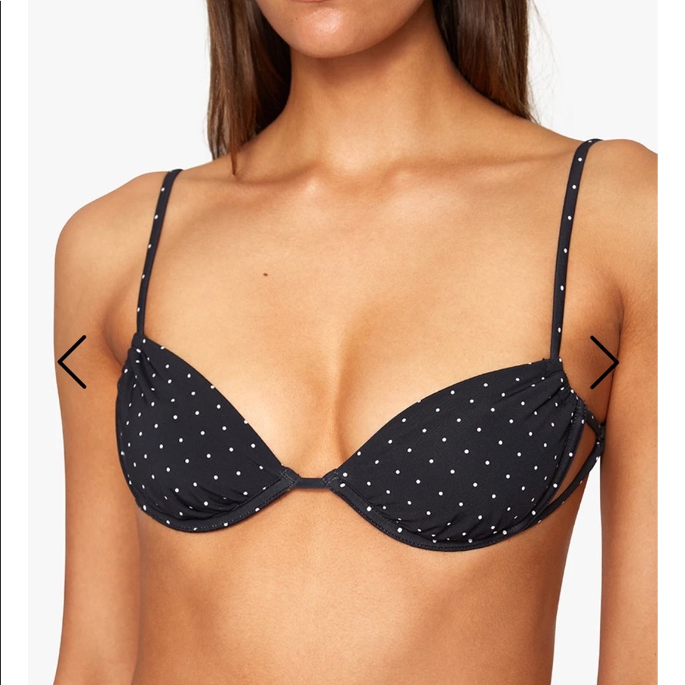 WeWoreWhat RUCHED UNDERWIRE MICRO POLKA DOT BIKINI